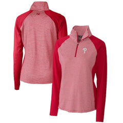 Philadelphia Phillies Cutter & Buck Women's DryTec Forge Tonal Stripe Half-Zip Top Near Me