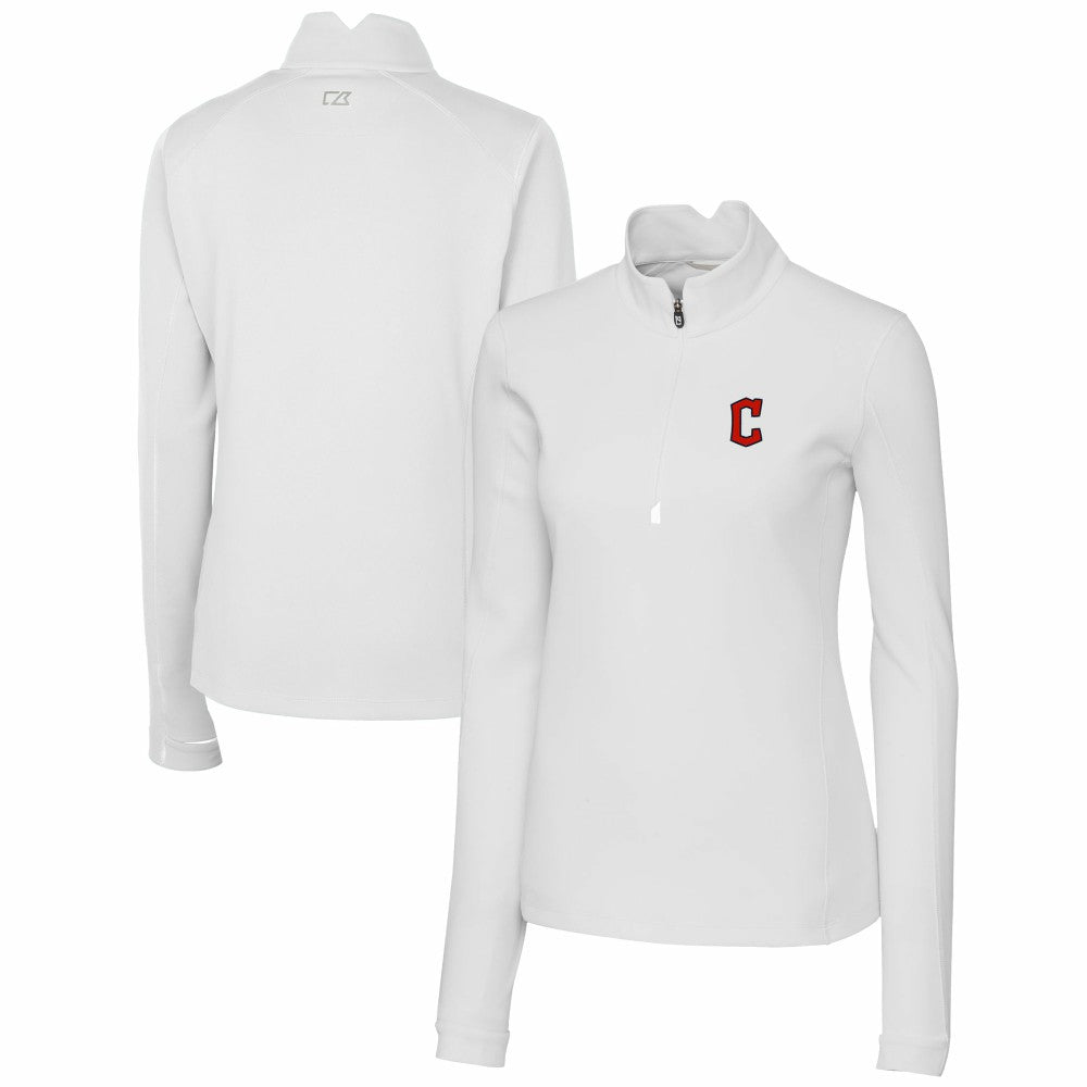 Cleveland Guardians Cutter & Buck Women's DryTec Traverse Stretch Quarter-Zip Pullover Top Sale