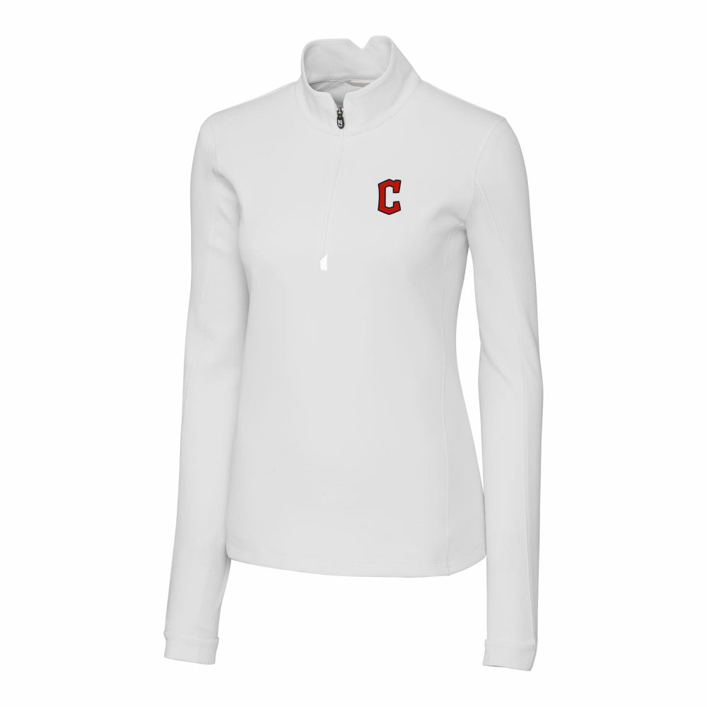 Cleveland Guardians Cutter & Buck Women's DryTec Traverse Stretch Quarter-Zip Pullover Top Sale
