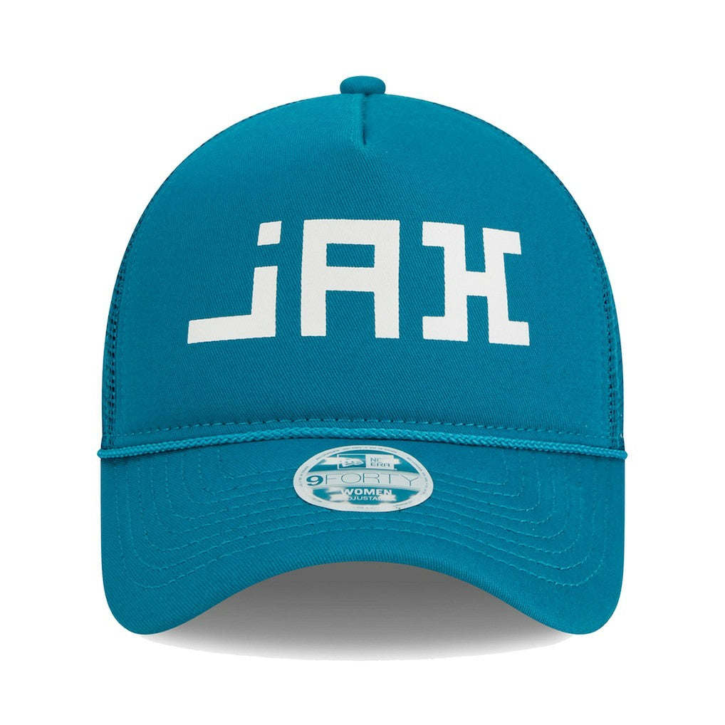 Jacksonville Jaguars New Era Women's McGee Trucker 9FORTY Adjustable Hat Teal - NFL