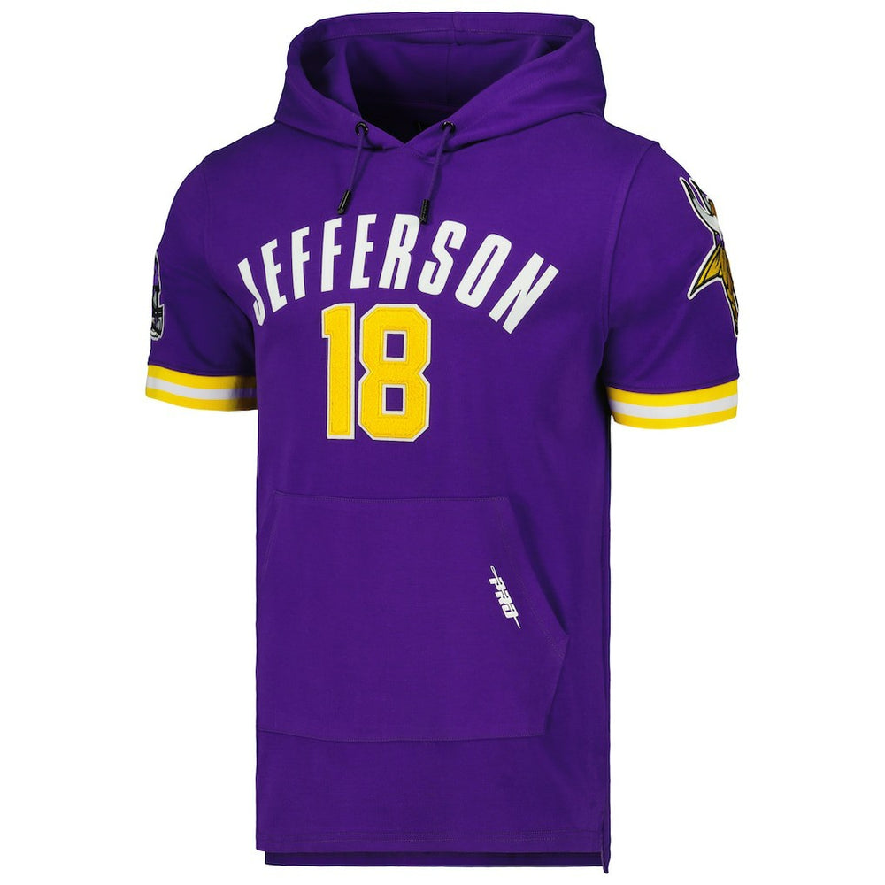 Justin Jefferson Minnesota Vikings Pro Standard Player Name & Number Hoodie T-Shirt Purple - NFL