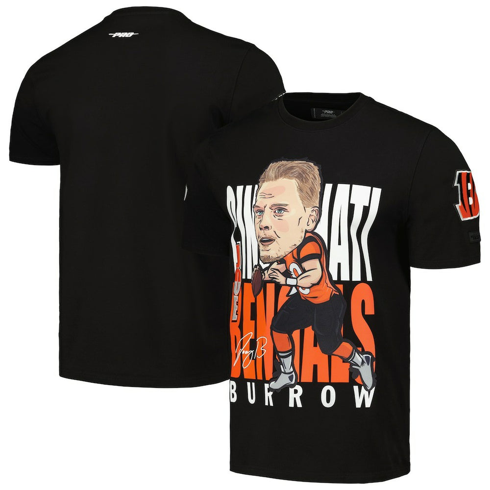 Joe Burrow Cincinnati Bengals Pro Standard Avatar Remix Player Graphic T-Shirt Black - NFL
