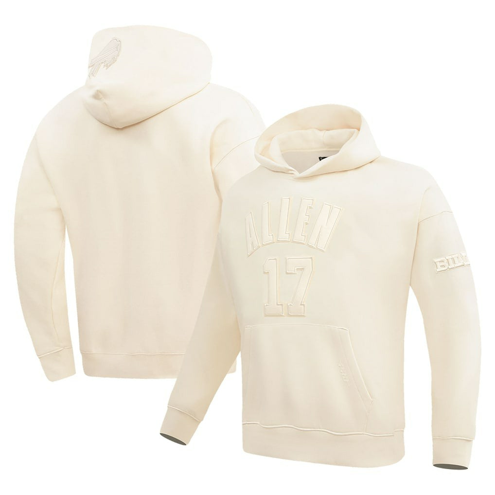 Josh Allen Buffalo Bills Pro Standard Player Name & Number Pullover Hoodie Cream - NFL