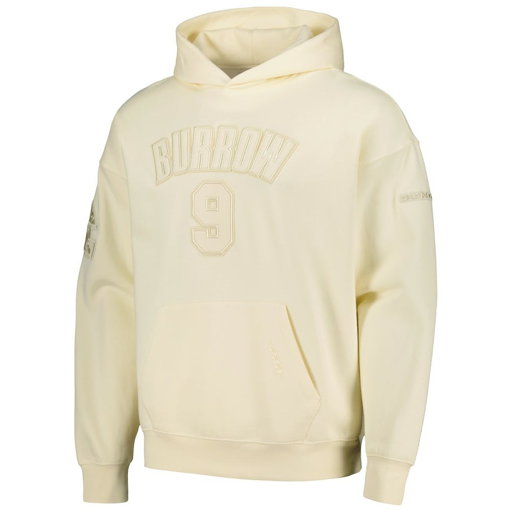 Joe Burrow Cincinnati Bengals Pro Standard Player Name & Number Pullover Hoodie Cream - NFL