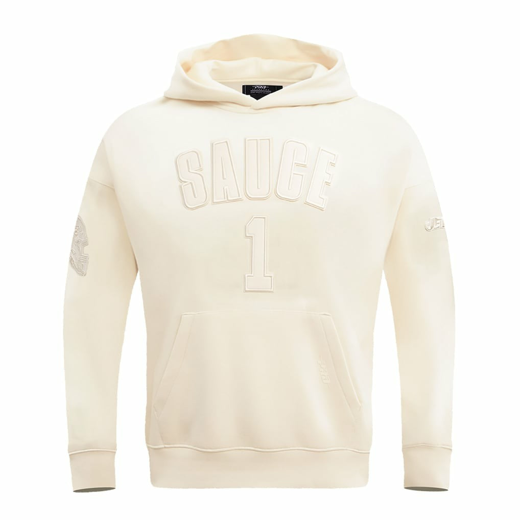 Ahmad Sauce Gardner New York Jets Pro Standard Player Name & Number Pullover Hoodie Cream - NFL