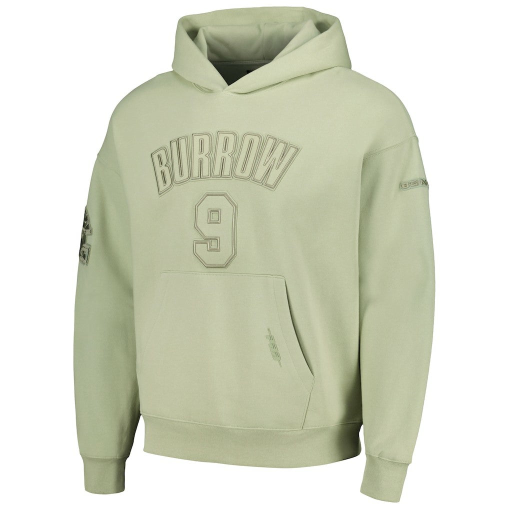 Joe Burrow Cincinnati Bengals Pro Standard Player Name & Number Pullover Hoodie Light Green - NFL