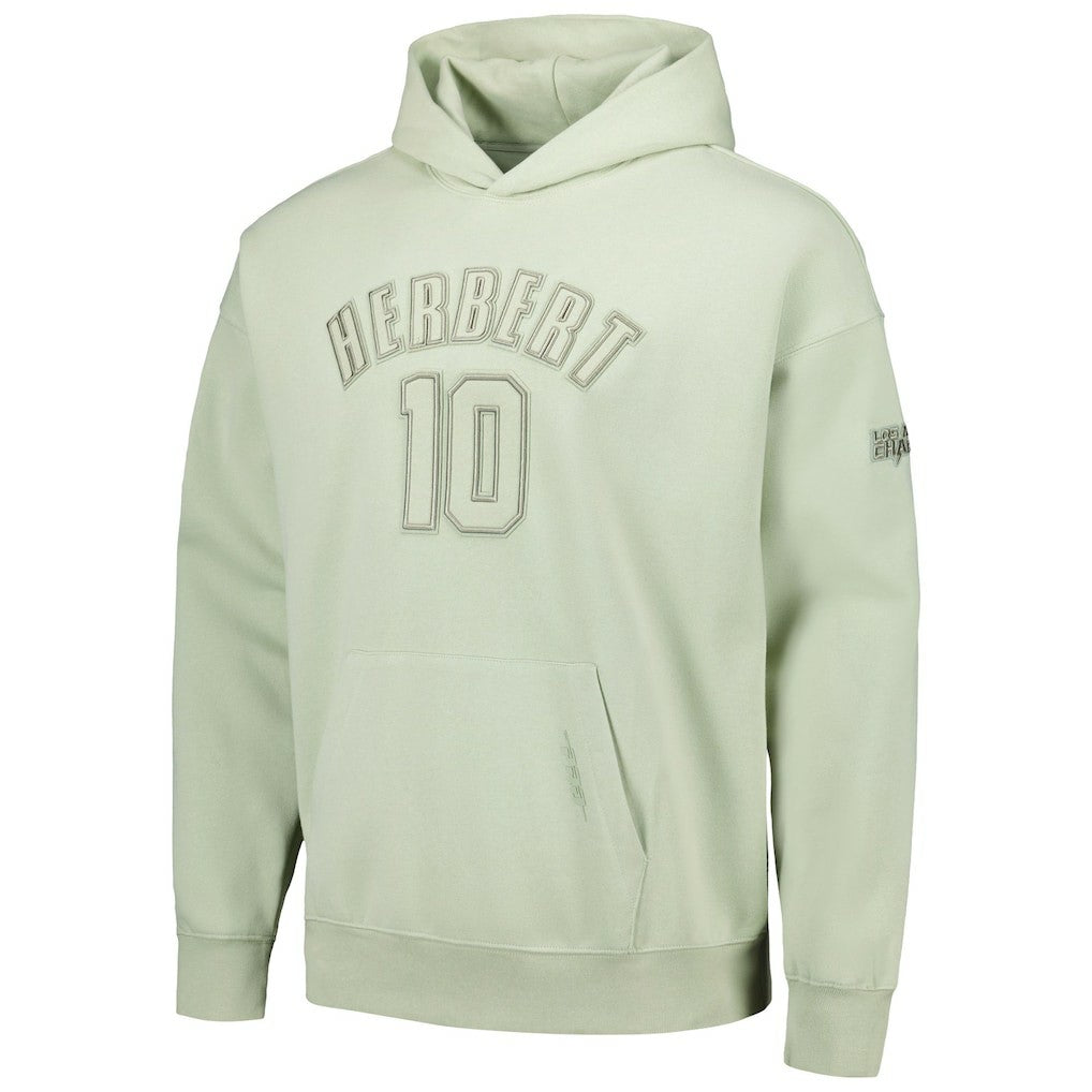 Justin Herbert Los Angeles Chargers Pro Standard Player Name & Number Pullover Hoodie Light Green - NFL