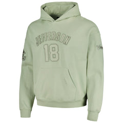 Justin Jefferson Minnesota Vikings Pro Standard Player Name & Number Pullover Hoodie Light Green - NFL