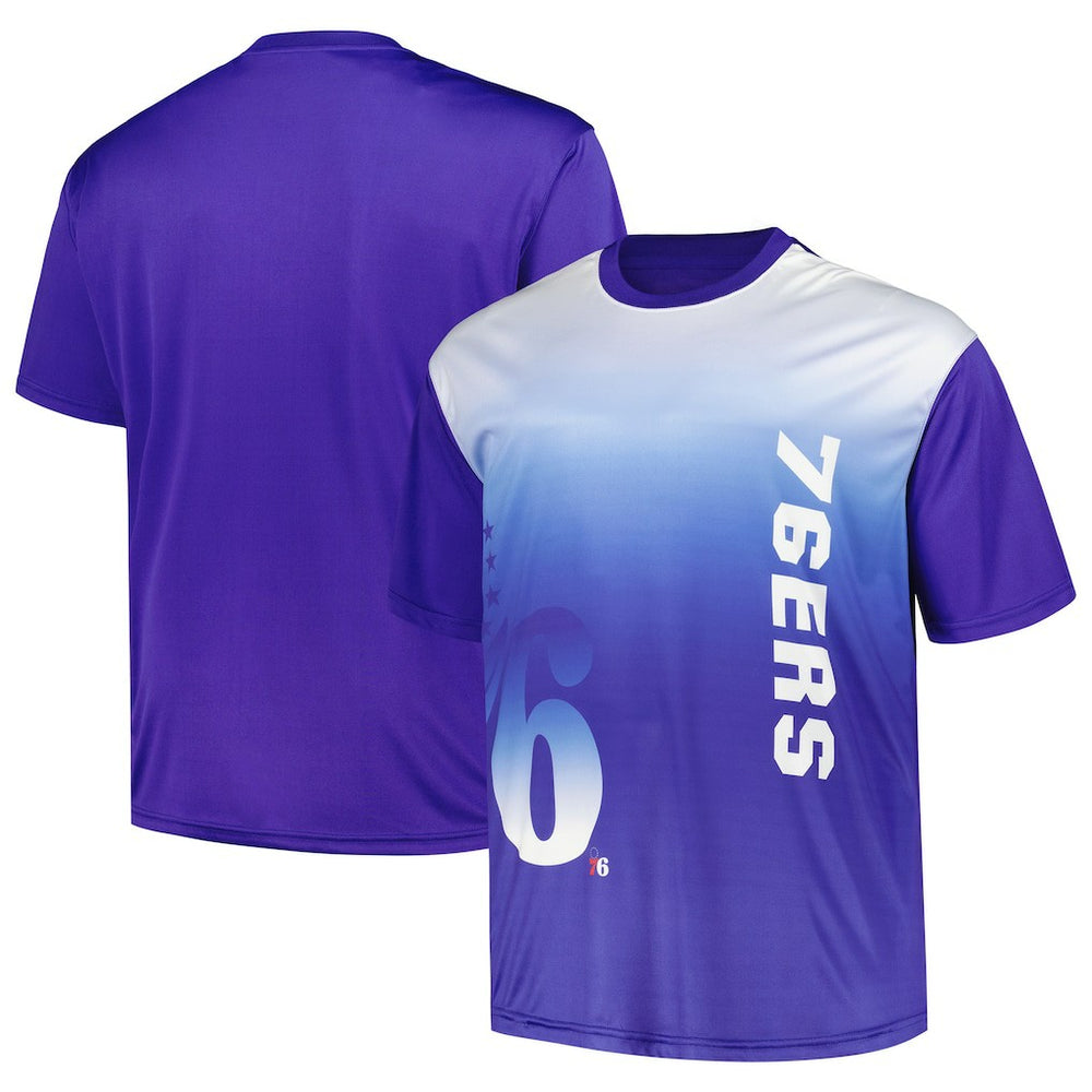 NBA - Philadelphia 76ers Big & Tall Sublimated T-Shirt - Royal