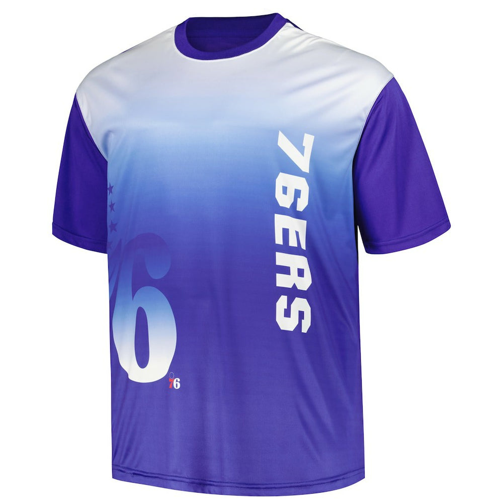 NBA - Philadelphia 76ers Big & Tall Sublimated T-Shirt - Royal