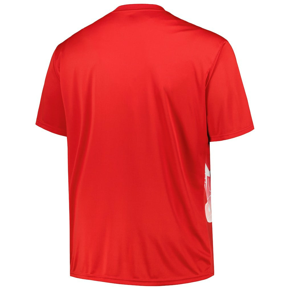 NBA - Chicago Bulls Big & Tall Sublimated T-Shirt - Red