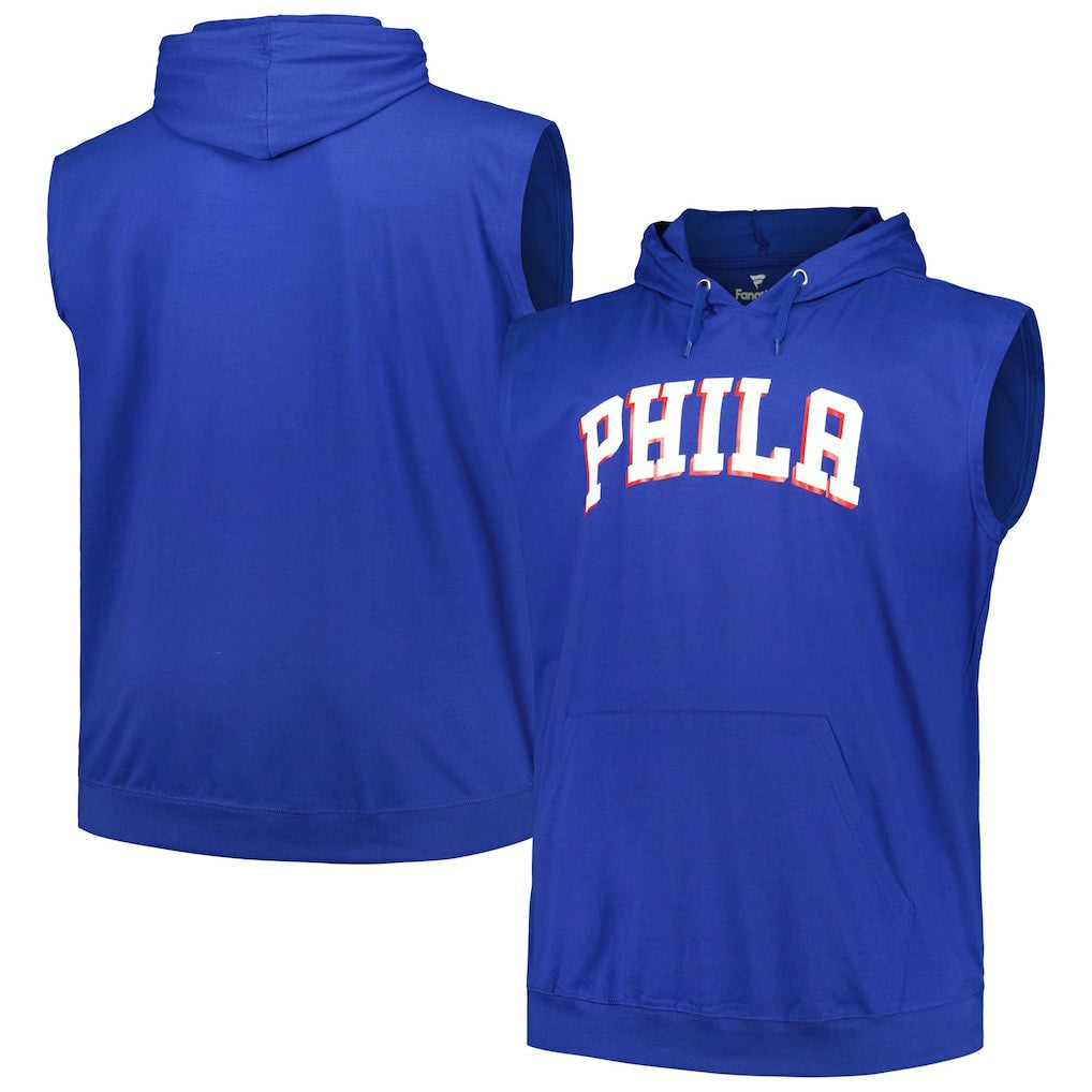 Fanatics - Philadelphia 76ers Big & Tall Jersey Muscle Pullover Hoodie - Royal