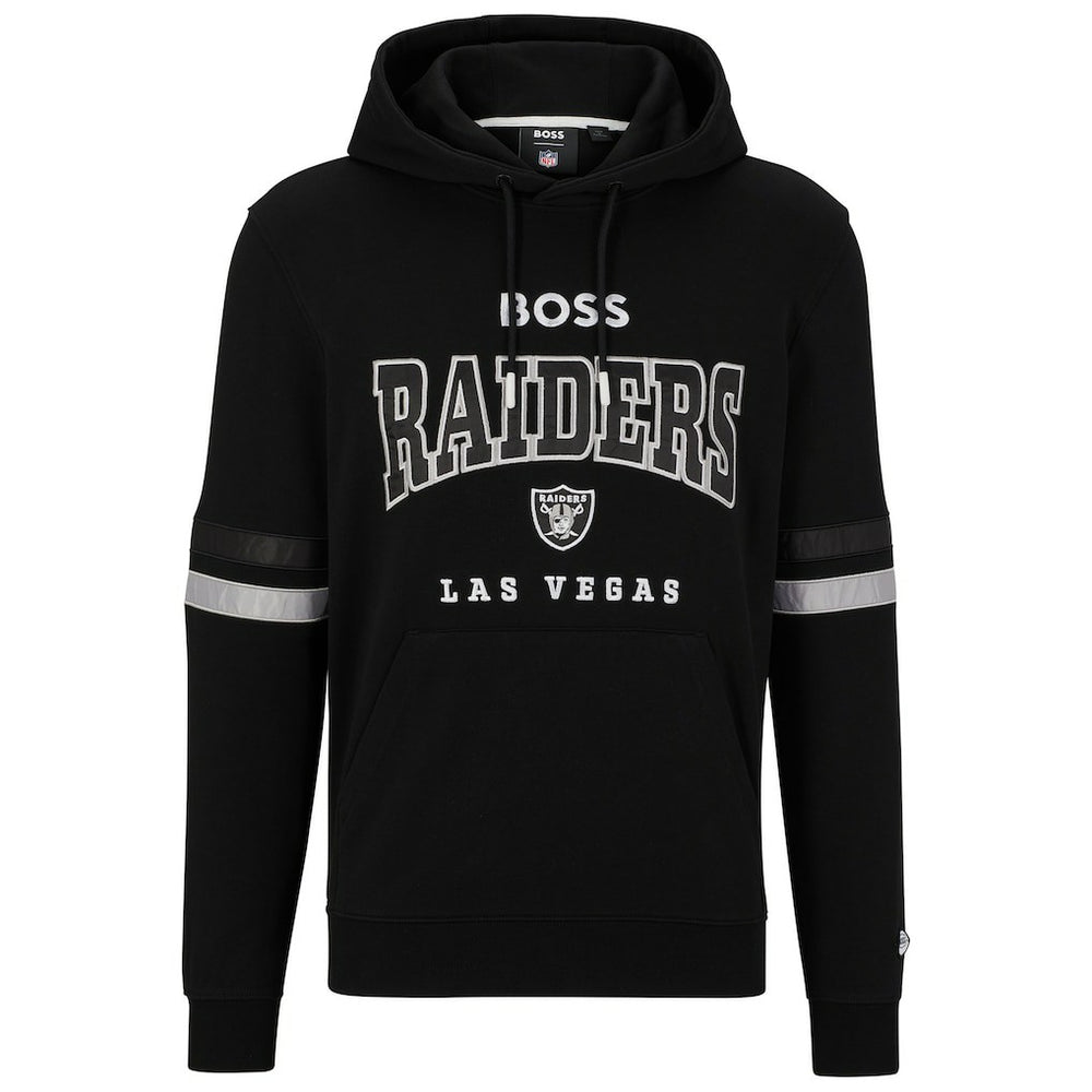 Las Vegas Raiders BOSS X NFL Touchdown Pullover Hoodie Black/White - NFL