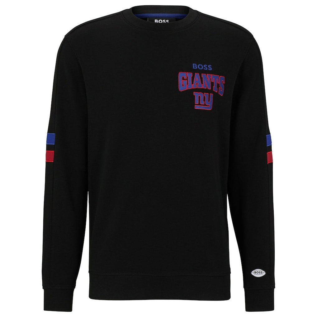 New York Giants BOSS X NFL Drive Crew Neck Pullover Sweatshirt Black/Royal - NFL