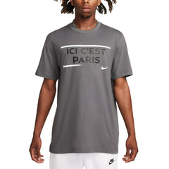 Nike Paris Saint-Germain Verbiage T-Shirts - Gray