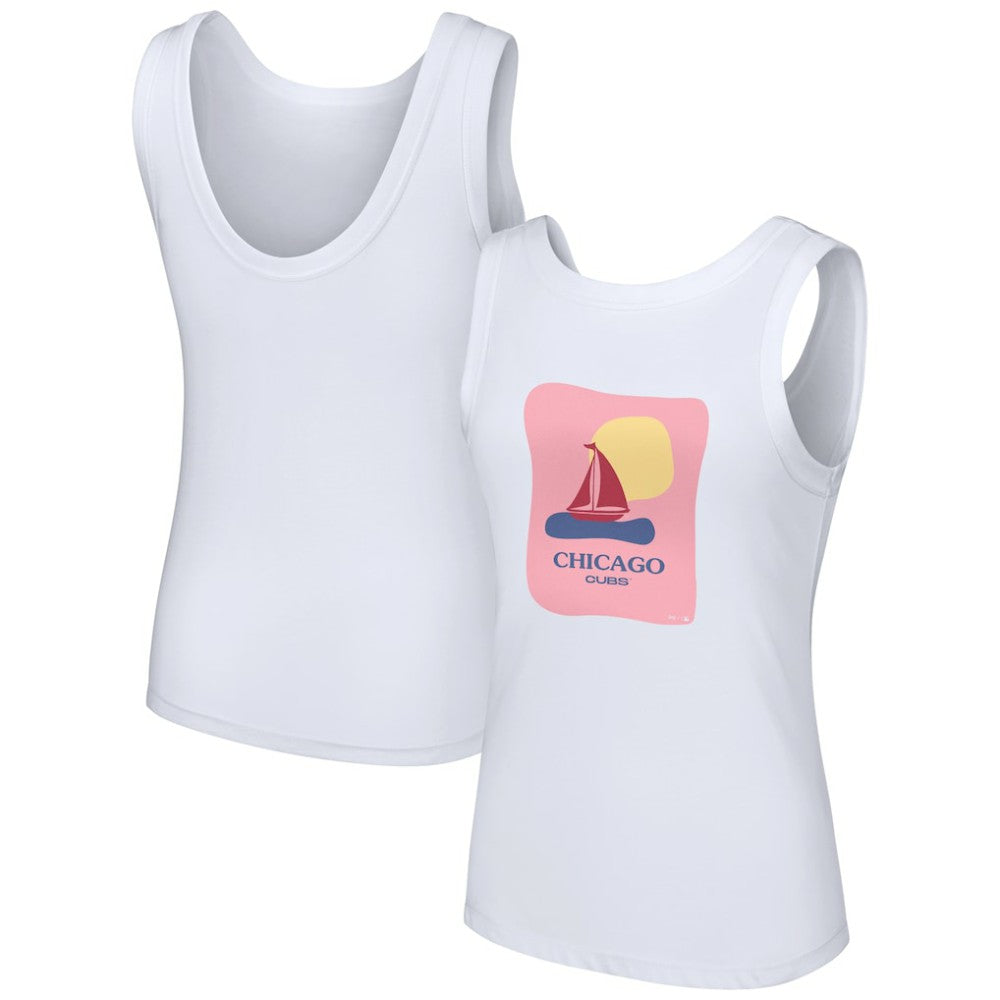 Chicago Cubs Lusso Style Women's Lindy Tank Top Lifestyle
