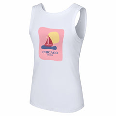 Chicago Cubs Lusso Style Women's Lindy Tank Top Lifestyle