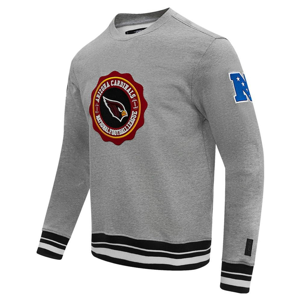 Arizona Cardinals Pro Standard Crest Emblem Pullover Sweatshirt Heather Gray - NFL