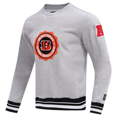 Cincinnati Bengals Pro Standard Crest Emblem Pullover Sweatshirt Heather Gray - NFL
