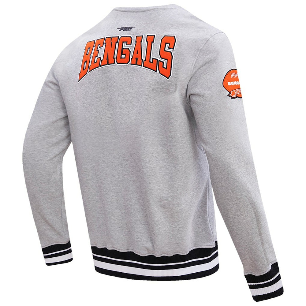 Cincinnati Bengals Pro Standard Crest Emblem Pullover Sweatshirt Heather Gray - NFL