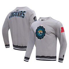 Jacksonville Jaguars Pro Standard Crest Emblem Pullover Sweatshirt Heather Gray - NFL