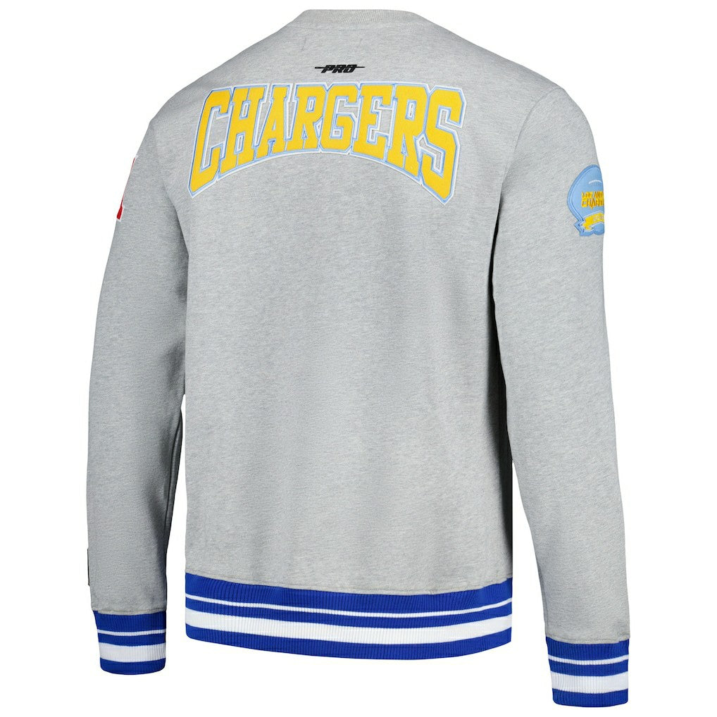 Los Angeles Chargers Pro Standard Crest Emblem Pullover Sweatshirt Heather Gray - NFL