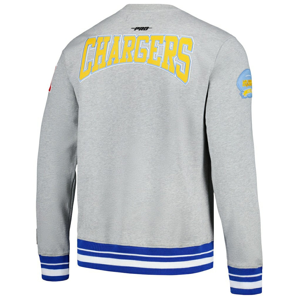 Los Angeles Chargers Pro Standard Crest Emblem Pullover Sweatshirt Heather Gray - NFL