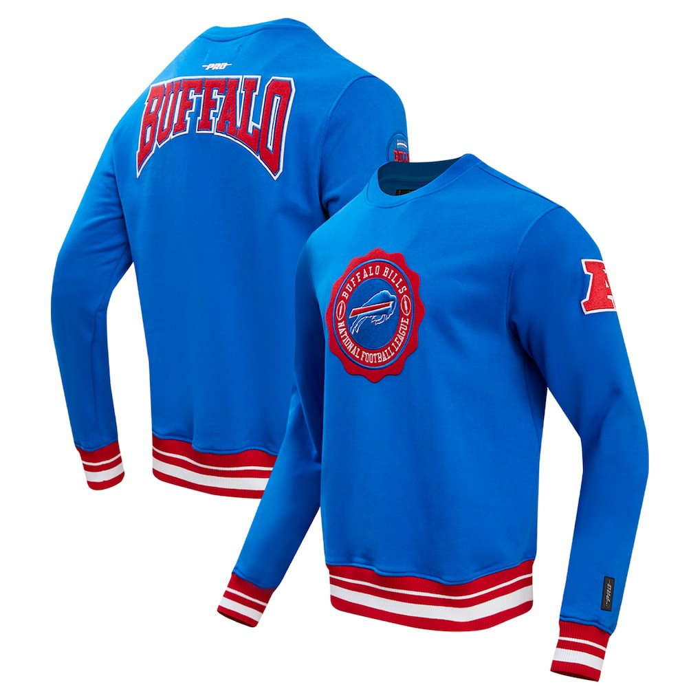 Buffalo Bills Pro Standard Crest Emblem Pullover Sweatshirt Royal - NFL