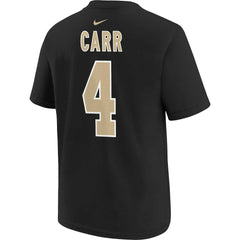 Derek Carr New Orleans Saints Youth Player Name & Number T-Shirt Black - Nike