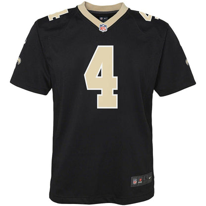 Derek Carr New Orleans Saints Youth Game Jersey - Black | NFL Jerseys
