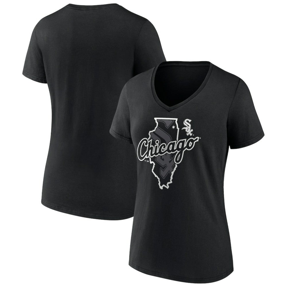 Chicago White Sox Women's Hometown Sox State V-Neck T-Shirt Clearance