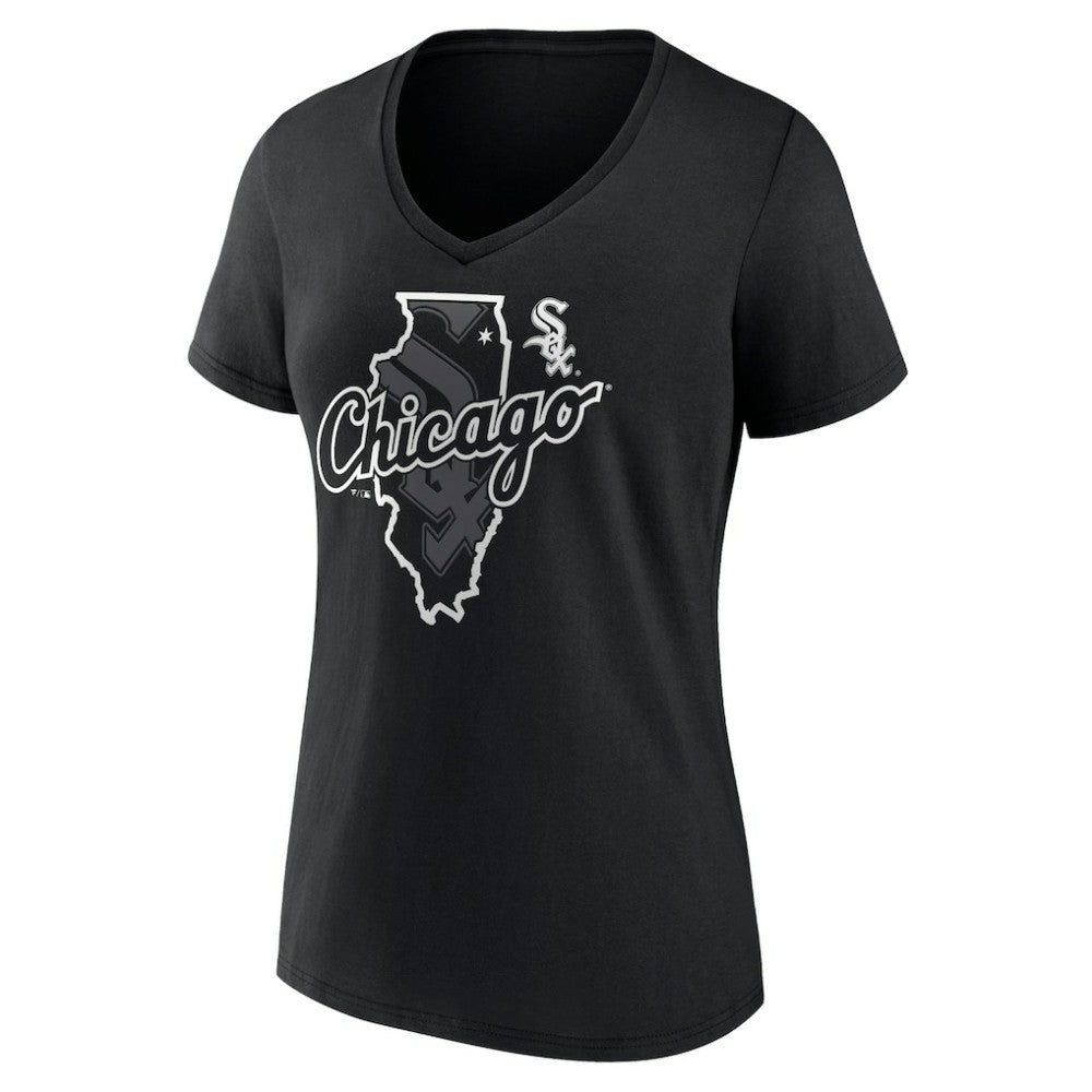 Chicago White Sox Women's Hometown Sox State V-Neck T-Shirt Clearance