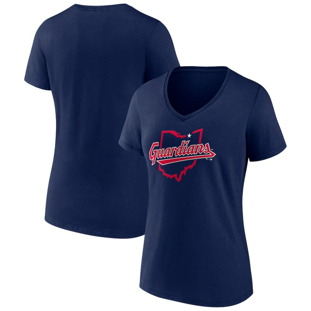 Cleveland Guardians Women's Hometown State Guard V-Neck T-Shirt On Sale