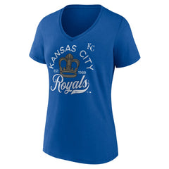 Kansas City Royals Women's Hometown Retro Crown V-Neck T-Shirt Lifestyle