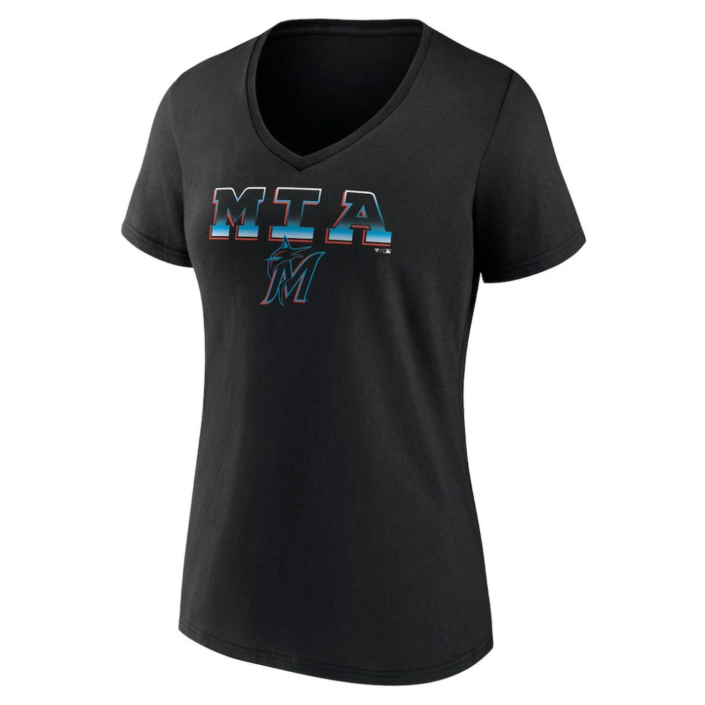 Miami Marlins Women's Hometown Baseball 305 V-Neck T-Shirt discount