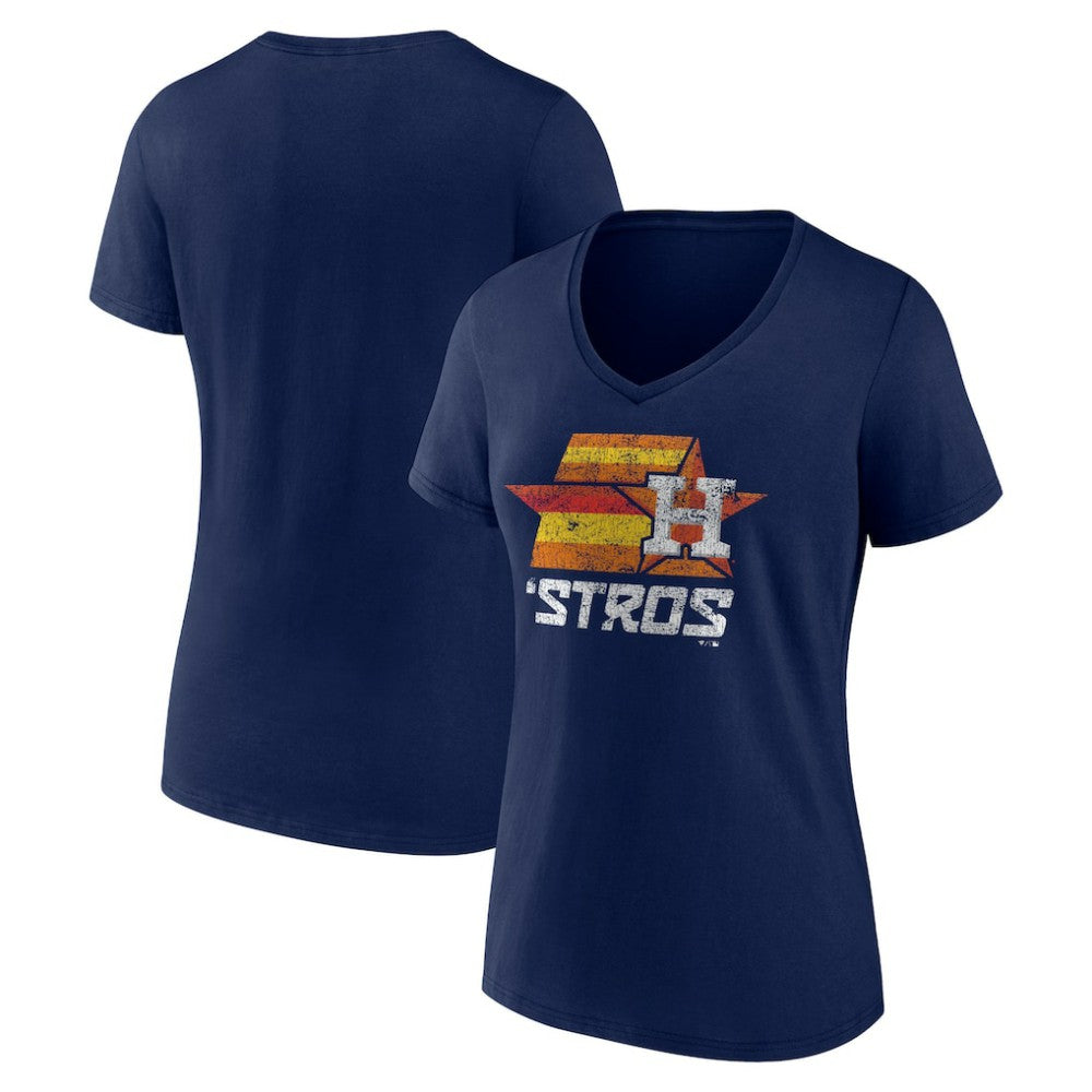 Houston Astros Women's Hometown Throwback Stros V-Neck T-Shirt On Sale