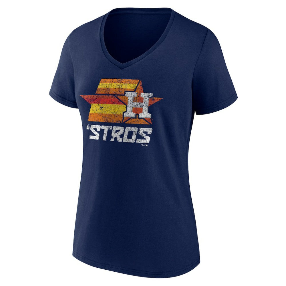 Houston Astros Women's Hometown Throwback Stros V-Neck T-Shirt On Sale
