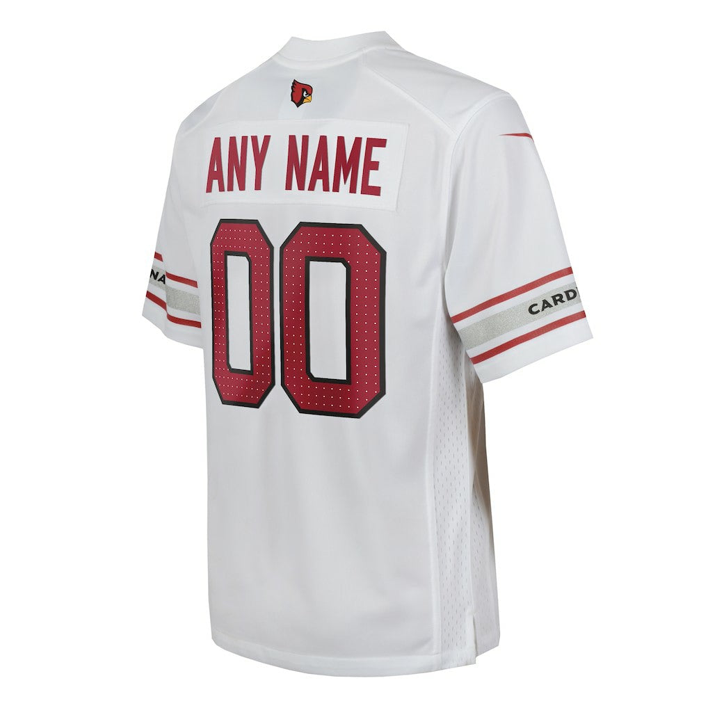 Arizona Cardinals Youth Custom Game Jersey - White | NFL Jerseys
