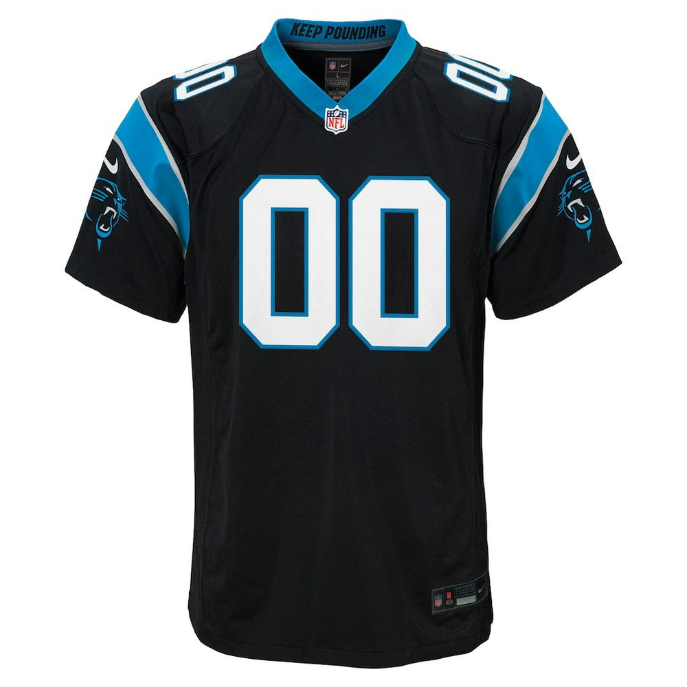 Carolina Panthers Youth Custom Game Jersey Black - Nike