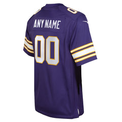 Minnesota Vikings Youth Classic Custom Game Jersey Purple - Nike