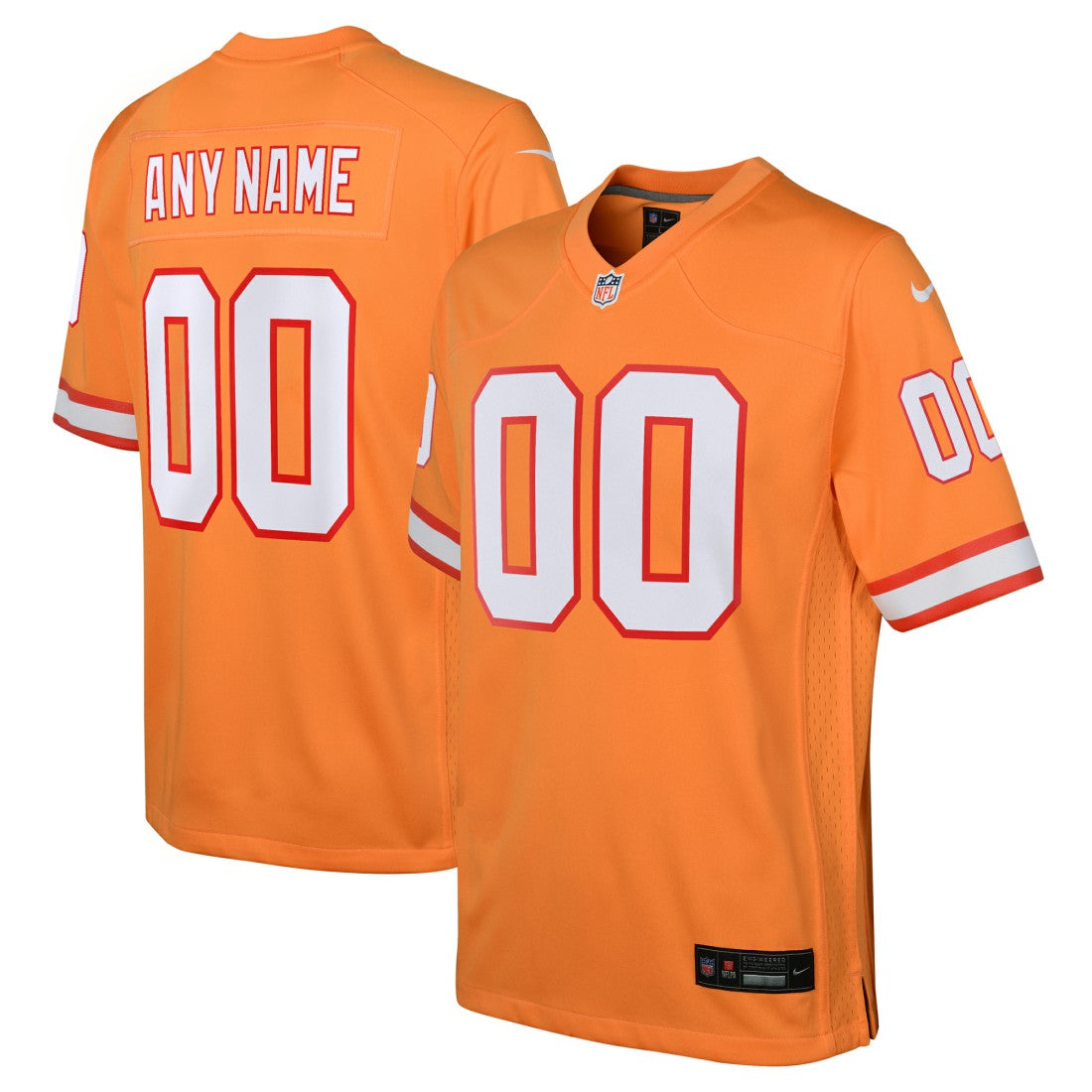 Tampa Bay Buccaneers Youth Custom Throwback Game Jersey Orange - Nike