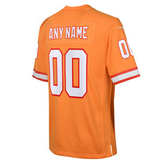 Tampa Bay Buccaneers Youth Custom Throwback Game Jersey Orange - Nike