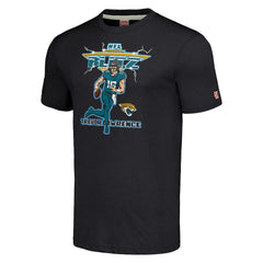 Trevor Lawrence Jacksonville Jaguars Homage Unisex NFL Blitz Player Tri-Blend T-Shirt Charcoal - NFL