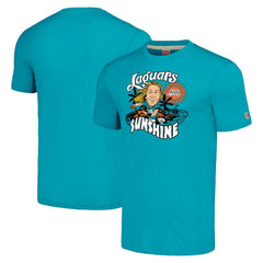 Trevor Lawrence Jacksonville Jaguars Homage Unisex Caricature Player Tri-Blend T-Shirt Teal - NFL