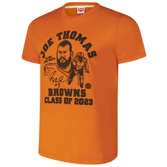 Joe Thomas Cleveland Browns Homage Unisex Caricature Retired Player Tri-Blend T-Shirt Orange - NFL