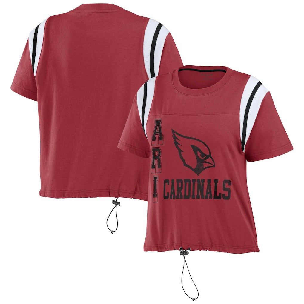 Arizona Cardinals WEAR by Erin Andrews Women's Cinched Colorblock T-Shirt Cardinal - NFL