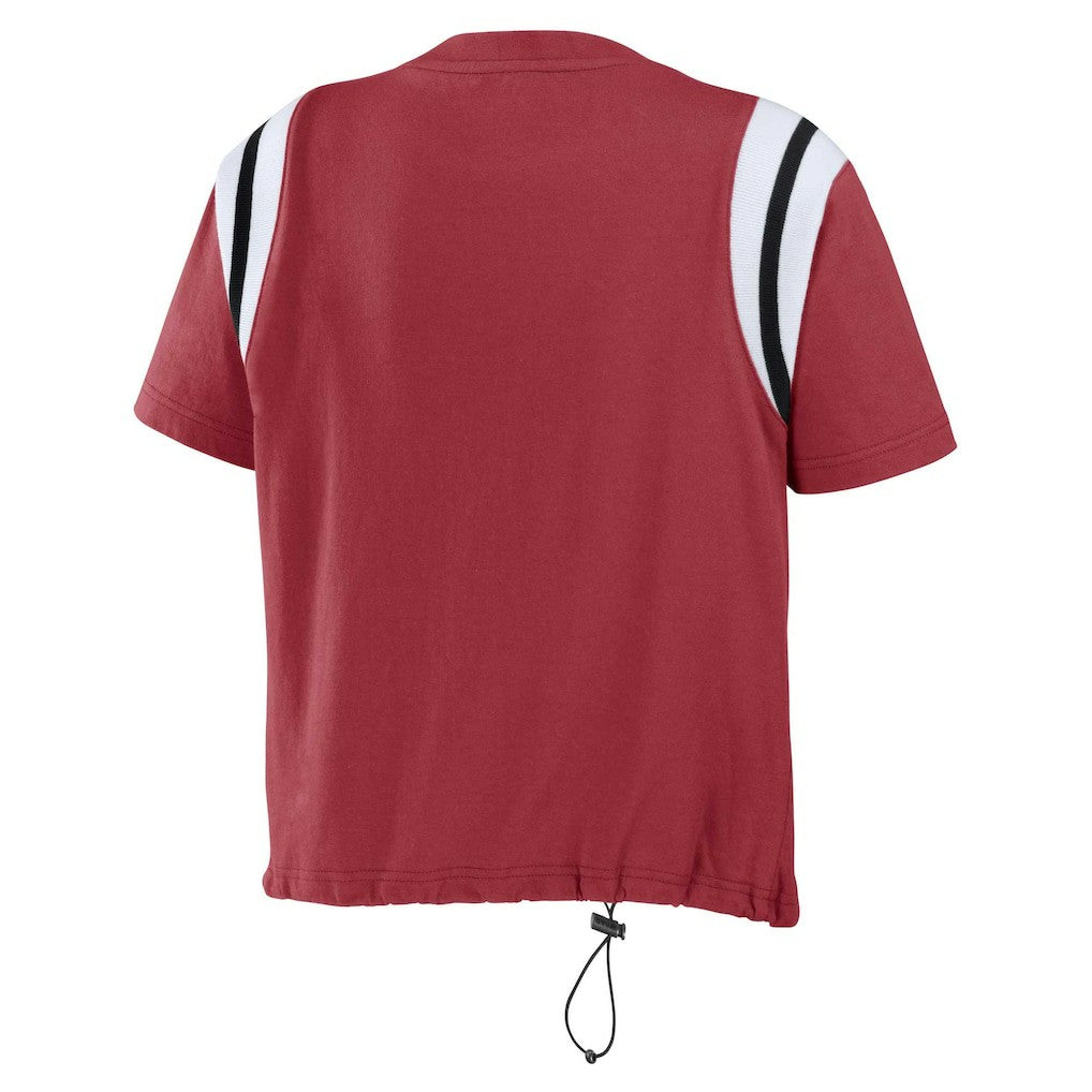 Arizona Cardinals WEAR by Erin Andrews Women's Cinched Colorblock T-Shirt Cardinal - NFL