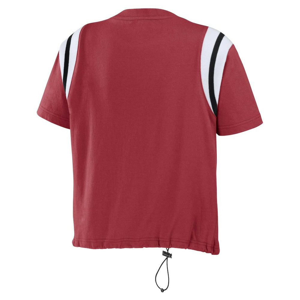 Arizona Cardinals WEAR by Erin Andrews Women's Cinched Colorblock T-Shirt Cardinal - NFL
