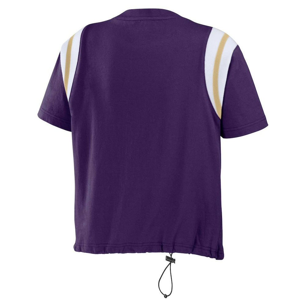 Baltimore Ravens WEAR by Erin Andrews Women's Cinched Colorblock T-Shirt Purple - NFL