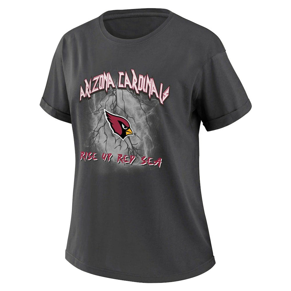 Arizona Cardinals WEAR by Erin Andrews Women's Boyfriend T-Shirt Charcoal - NFL